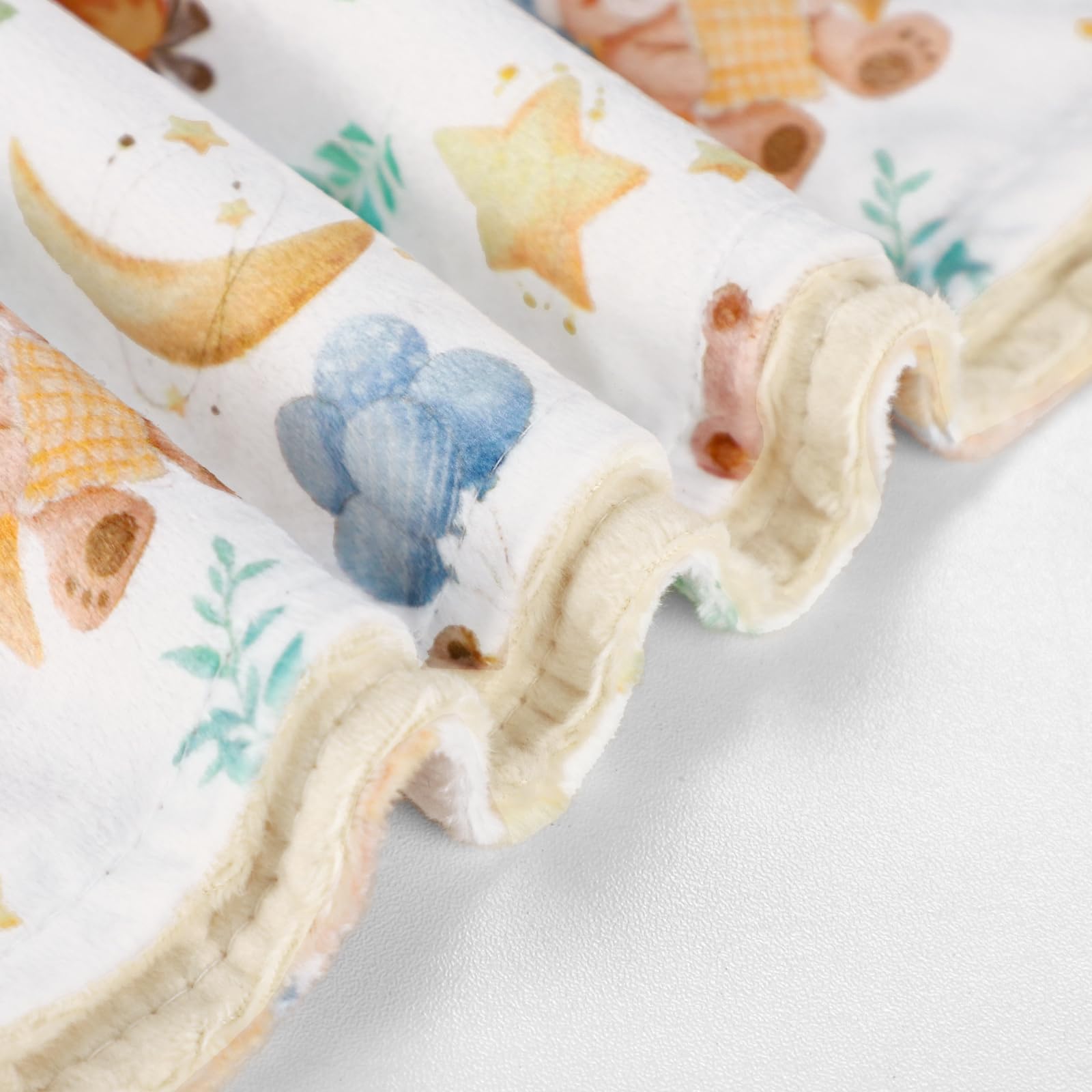 Baby Blanket for Girls Boys, Super Soft Double Layer Mink Blankets with Dotted Backing, Toddler Newborn Nursery Bed Blanket, Bear Throw Blanket, 30 X 40 Inches - Image 3