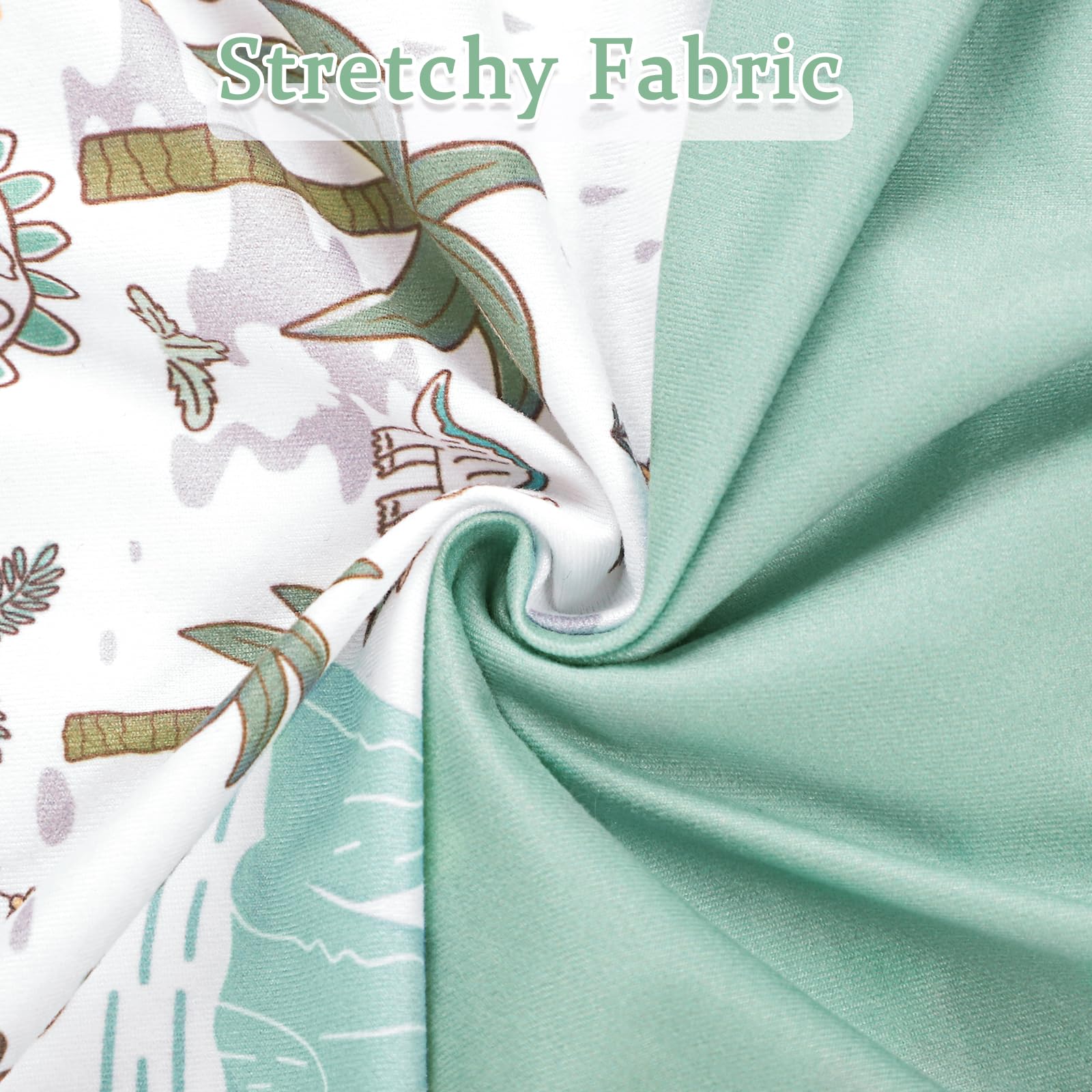 Nursing Pillow Covers, Car Seat Cover Baby， Ultra Soft Nursing Cover for Breastfeeding Pillows, Stretchy Nursing Pillow Slipcover for Baby Girls Boys, Fits Standard Baby Pillow, Dinosaurs, Green - Image 5