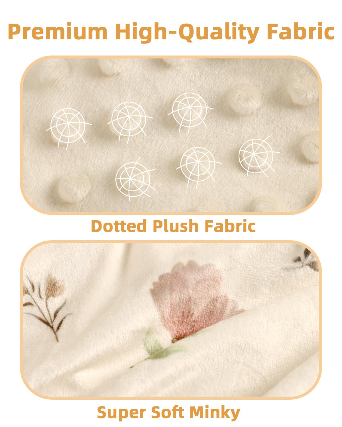 SWESEN Seat Cover Compatible with Bumbo and Nuby Seats, Ultra Soft Minky Bumbo Floor SeatCover, Removable Cover for Baby-Seat, Easy to Install & Remove, Seat Not Included(Floral) - Image 3