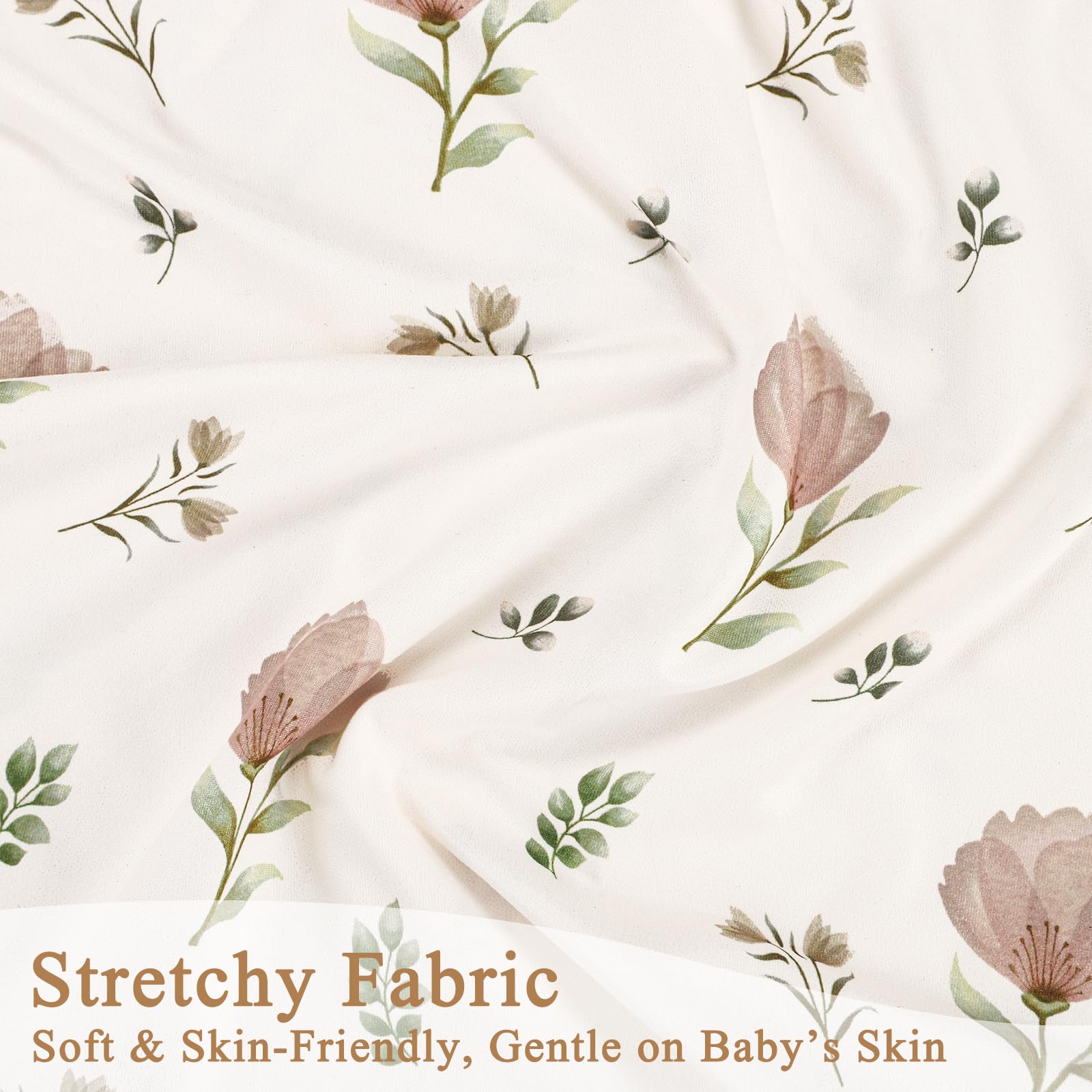 SWESEN 2 Pcak Toddler Pillow Case, 13x18 Toddler Pillowcase for Baby Girls, Soft Travel Pillow Case Cover with Envelope Closure, Floral (Pillowcase Only) - Image 4