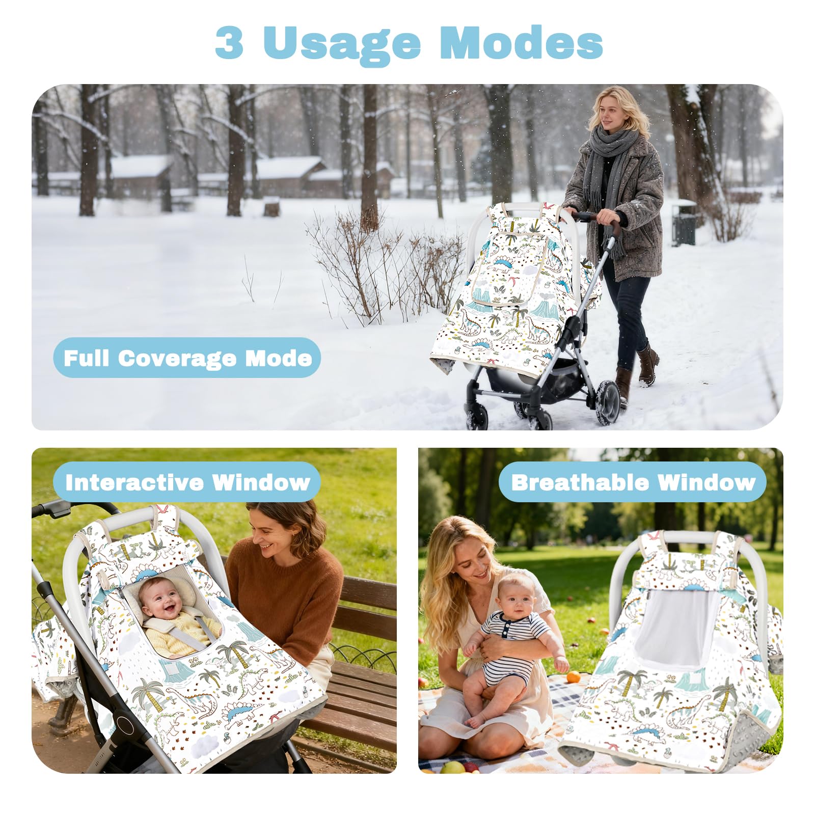 Nursing Pillow Covers, Car Seat Cover Baby， Ultra Soft Nursing Cover for Breastfeeding Pillows, Stretchy Nursing Pillow Slipcover for Baby Girls Boys, Fits Standard Baby Pillow, Dinosaurs, Green - Image 9