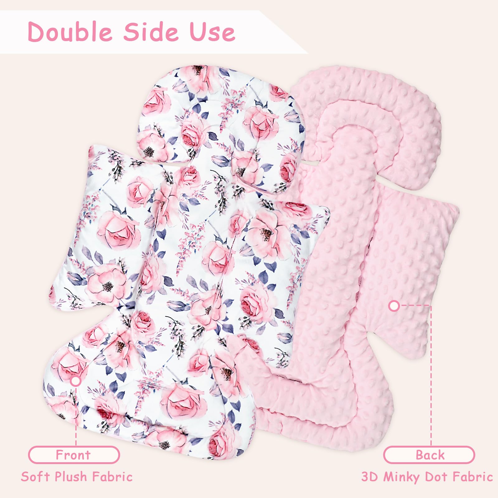 Car Seat Cover Baby,Infant Car Seat Insert, Peekaboo Opening Carseat Covers Baby, Universal Car Seat Canopy Cover & Nursing Cover, 360° Full Coverage Sun & Wind Protector, Floral - Image 7