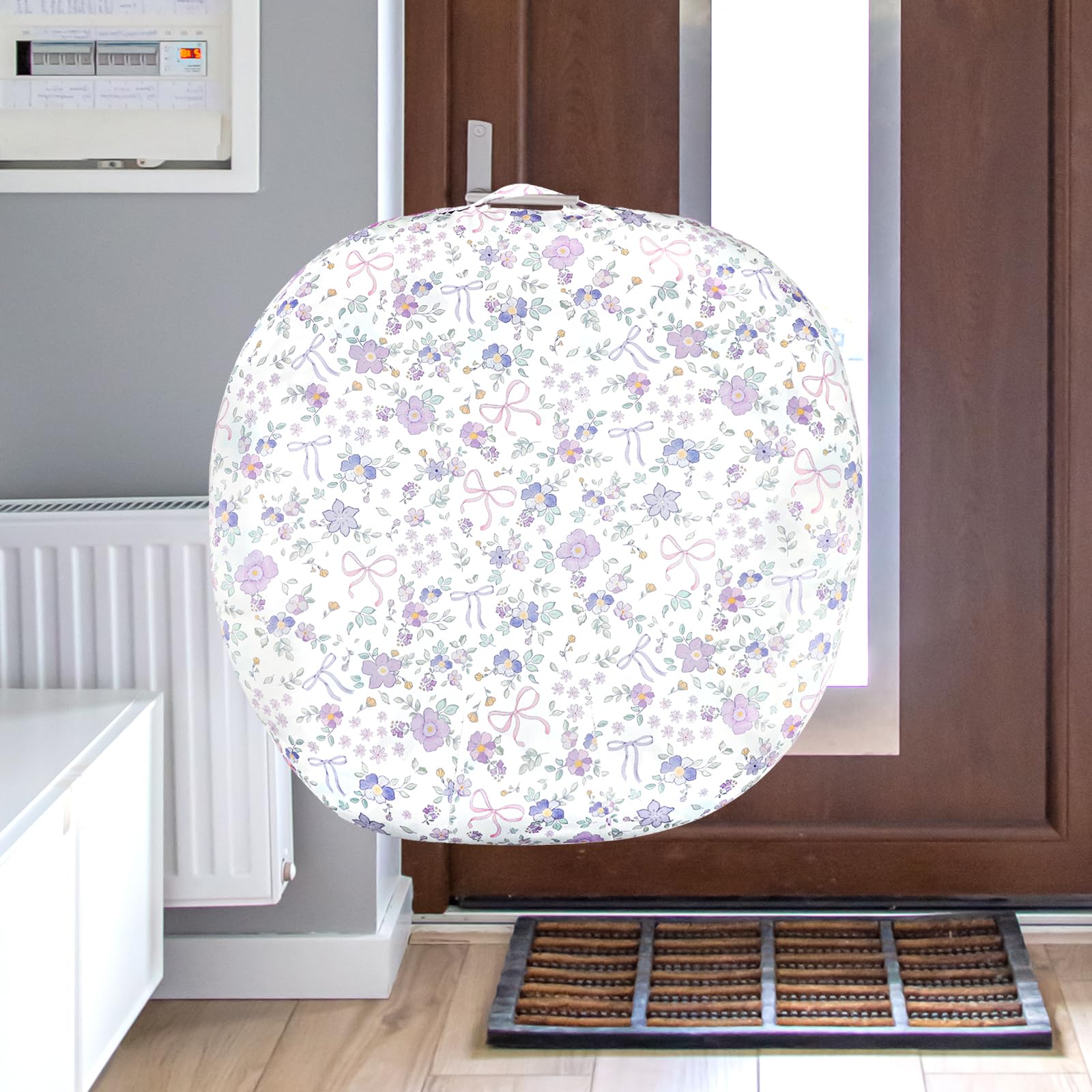 SWESEN Newborn Lounger Cover, 1 Pack Soft Removable Slipcovers for Infant Lounger, Cozy Baby Lounger Cover for Boys and Girls, Covers Only, Purple Floral - Image 7